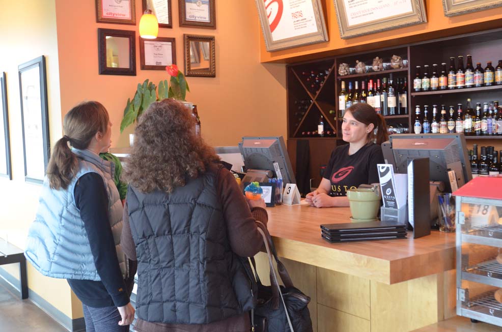 counter service customers